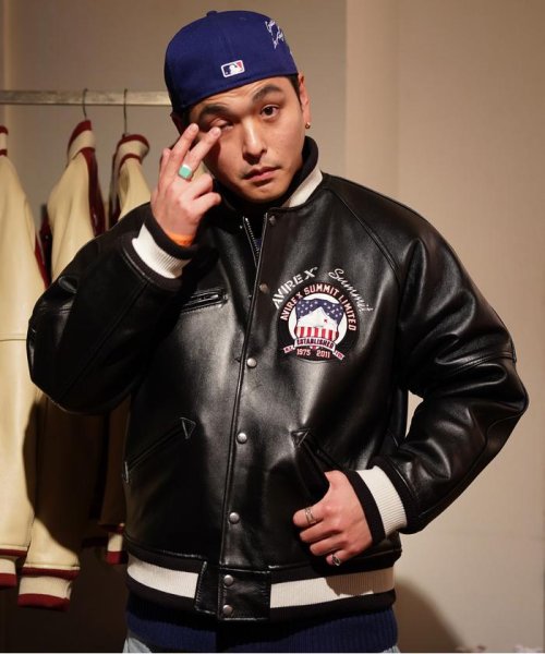 AVIREX(AVIREX)/《SUMMIT × AVIREX》LEATHER VARSITY JACKET/img05