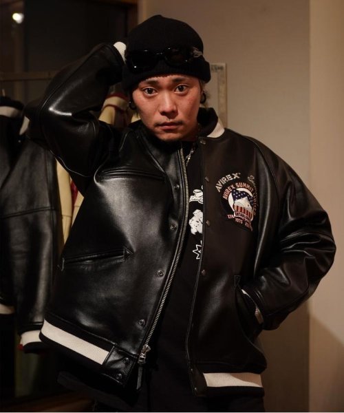 AVIREX(AVIREX)/《SUMMIT × AVIREX》LEATHER VARSITY JACKET/img09