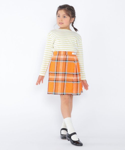 SHIPS KIDS(シップスキッズ)/O'NEIL of DUBLIN:100～130cm / リネン チェック キルト スカート/img02