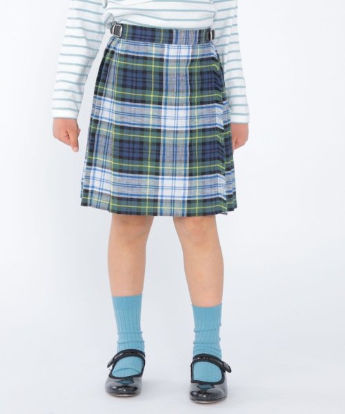 SHIPS KIDS(シップスキッズ)/O'NEIL of DUBLIN:100～130cm / リネン チェック キルト スカート/img05