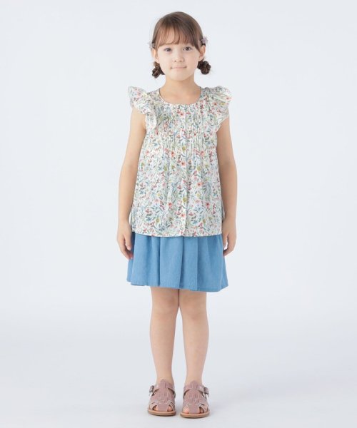 SHIPS KIDS(シップスキッズ)/SHIPS KIDS:100～130cm / ティアード デニム スカート/img01