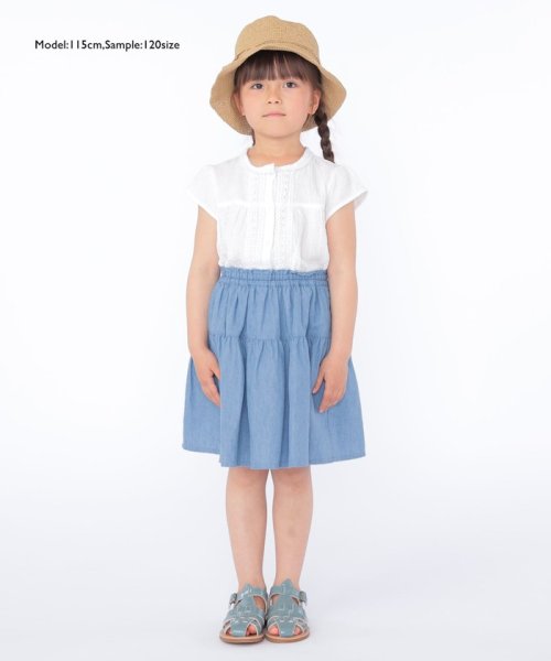 SHIPS KIDS(シップスキッズ)/SHIPS KIDS:100～130cm / ティアード デニム スカート/img10