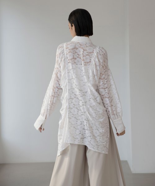 MIELI INVARIANT(ミエリ インヴァリアント)/Lace Gather Blouse/img08