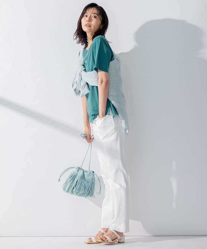 tシャツ Tシャツ DCHコットン ベーシック Tシャツ 23区 蛯原友里さん着用DCHコットン ベーシック Tシャツ （ホワイト