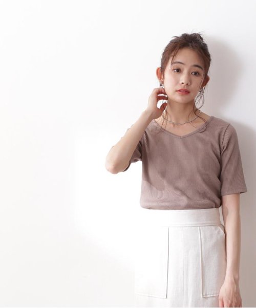 N Natural Beauty Basic(エヌナチュラルビューティベーシック)/三角テレコ半袖Ｔシャツ/img30