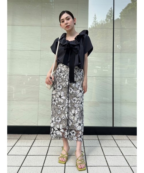 フラワーラメレースタイトスカート(505266655)｜阪急百貨店公式通販 
