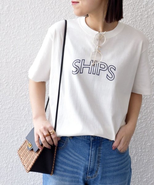 SHIPS WOMEN(シップス　ウィメン)/《一部追加予約》* SHIPS ラウンド プリント ロゴ TEE ◆/img33