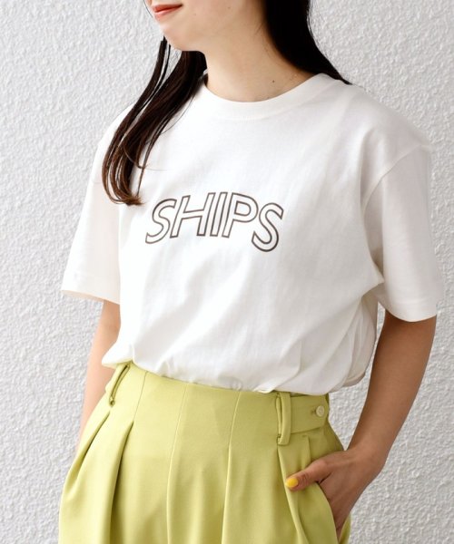SHIPS WOMEN(シップス　ウィメン)/* SHIPS ラウンド プリント ロゴ TEE ◇/img42