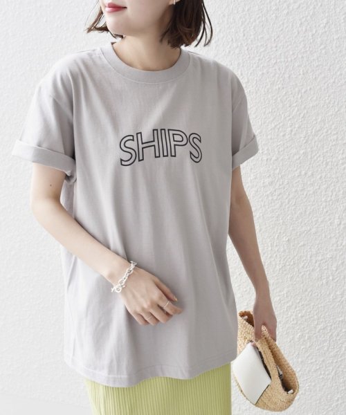 SHIPS WOMEN(シップス　ウィメン)/* SHIPS ラウンド プリント ロゴ TEE ◇/img49