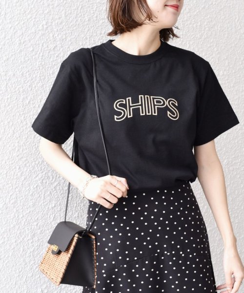 SHIPS WOMEN(シップス　ウィメン)/* SHIPS ラウンド プリント ロゴ TEE ◇/img66