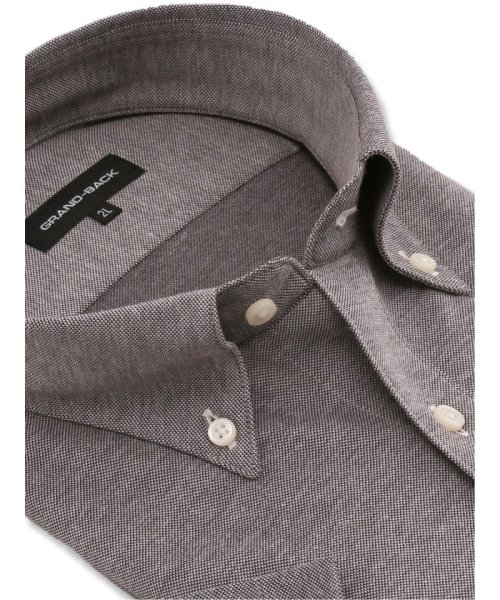 GRAND-BACK(グランバック)/【大きいサイズ】グランバック/GRAND－BACK アルティマ ボタンダウン半袖ニットシャツ 半袖 シャツ メンズ ワイシャツ ビジネス yシャツ 速乾 ノーア/img01