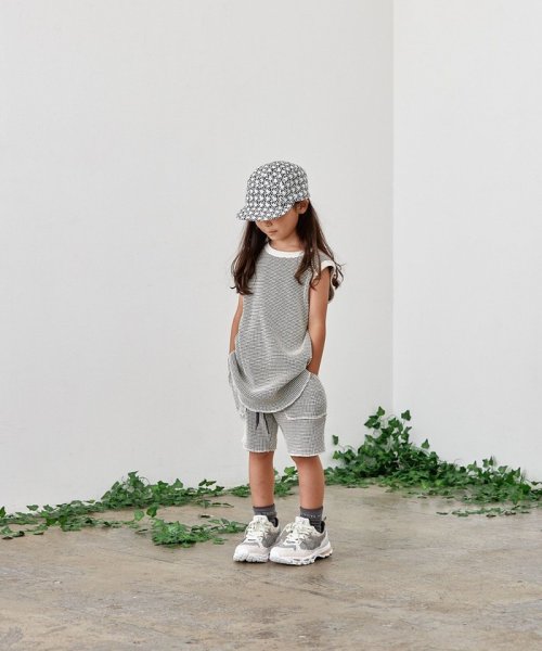 SHIPS KIDS(シップスキッズ)/【セットアップ対応商品】MOUN TEN.:110～140cm / バイカラー ワッフル ショーツ/img04