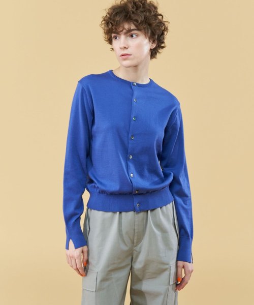 エクストラファインゲージコットン クルーネックカーディガン エクストラファインゲージコットン クルーネックカーディガン U1516235298(11583円)
