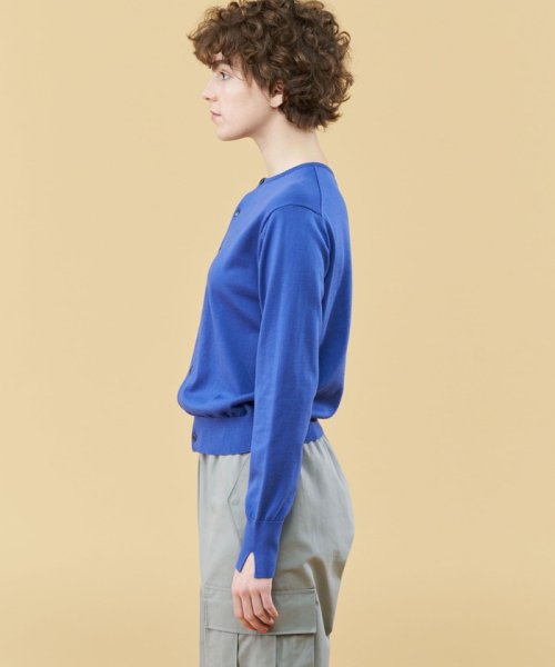 エクストラファインゲージコットン クルーネックカーディガン エクストラファインゲージコットン クルーネックカーディガン U1516235298(11583円)