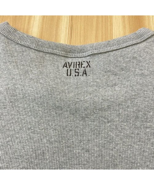 TopIsm(トップイズム)/AVIREX アビレックス Tシャツ メンズ 半袖 テレコリブ クルーネックTシャツ 無地 デイリーインナー カットソー/img18