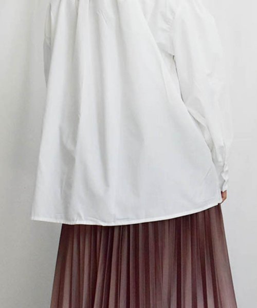 ARGO TOKYO(アルゴトウキョウ)/Volume Color Shirt 23046 裾リボンボリュームカラーブラウス 裾リボン　ボリューム　カラー　ブラウス　ギャザーブラウス　トップス　シャツ　/img55