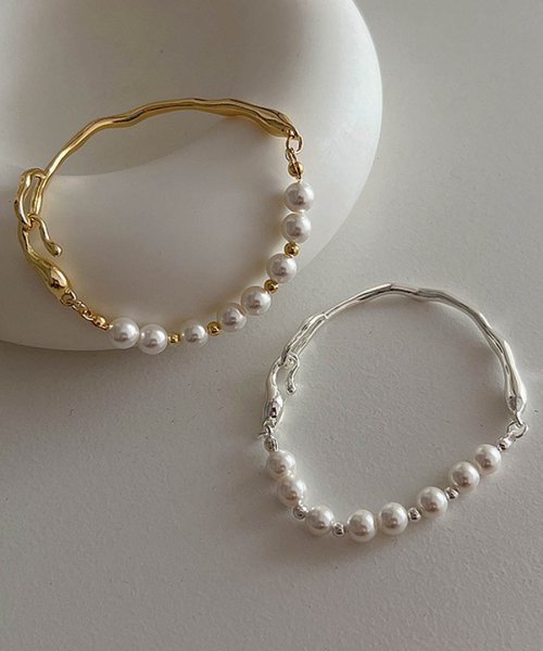 ARGO TOKYO(アルゴトウキョウ)/【GOLD10】Pearl Comb Bracelet　26125 パールコンビブレスレット　ブレスレット　シルバー　ゴールド　アクセサリー　アクセ/img01