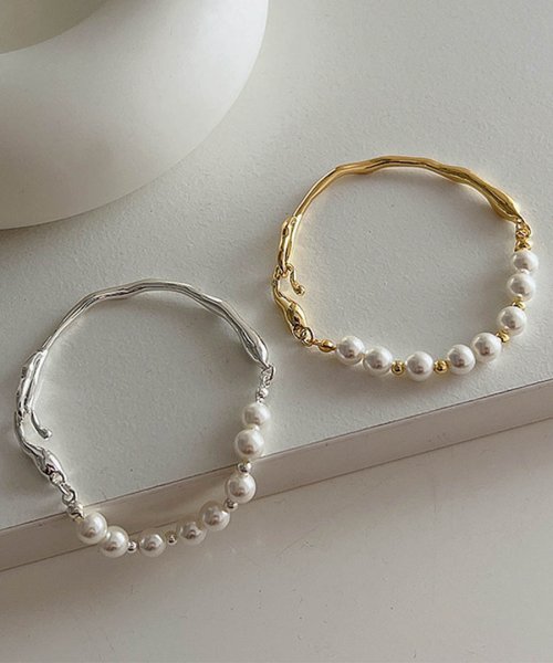 ARGO TOKYO(アルゴトウキョウ)/【GOLD10】Pearl Comb Bracelet　26125 パールコンビブレスレット　ブレスレット　シルバー　ゴールド　アクセサリー　アクセ/img02