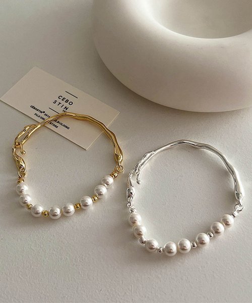 ARGO TOKYO(アルゴトウキョウ)/【GOLD10】Pearl Comb Bracelet　26125 パールコンビブレスレット　ブレスレット　シルバー　ゴールド　アクセサリー　アクセ/img03