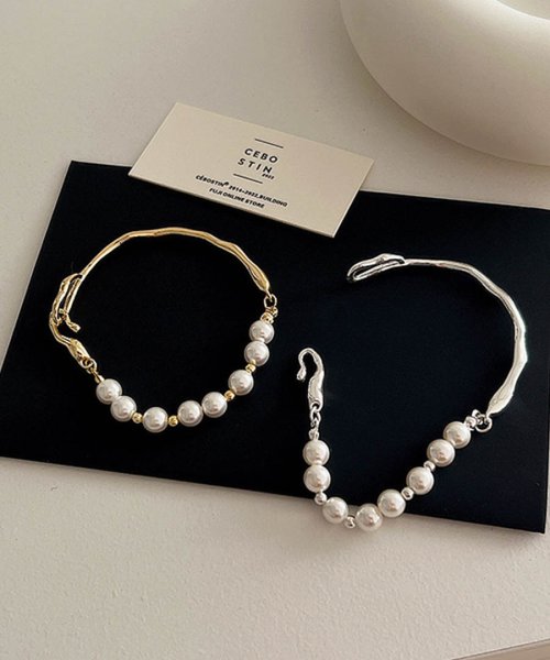 ARGO TOKYO(アルゴトウキョウ)/【GOLD10】Pearl Comb Bracelet　26125 パールコンビブレスレット　ブレスレット　シルバー　ゴールド　アクセサリー　アクセ/img05