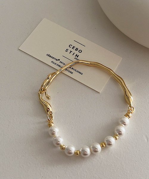 ARGO TOKYO(アルゴトウキョウ)/【GOLD10】Pearl Comb Bracelet　26125 パールコンビブレスレット　ブレスレット　シルバー　ゴールド　アクセサリー　アクセ/img07