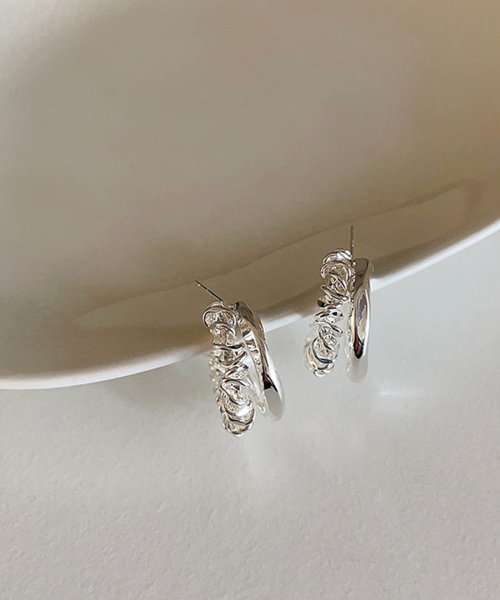 ARGO TOKYO(アルゴトウキョウ)/【SILVER925針】Comb Design Earring 26126 コンビデザインイヤリング　コンビ　イヤリング　ピアス　ゴールド　シルバー　メッキ/img05