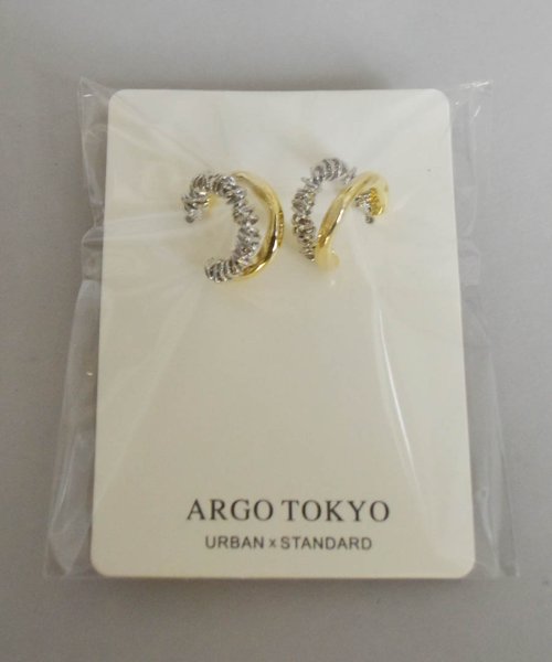 ARGO TOKYO(アルゴトウキョウ)/【SILVER925針】Comb Design Earring 26126 コンビデザインイヤリング　コンビ　イヤリング　ピアス　ゴールド　シルバー　メッキ/img08