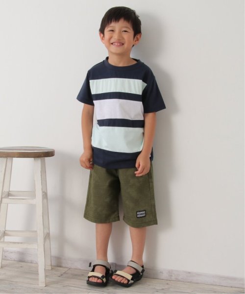 ikka kids(イッカ　キッズ)/布帛ボーダー切り替えTシャツ（120〜160cm）/img06