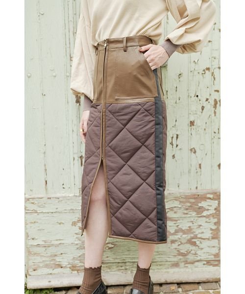 KOH.style(コースタイル)/ECO LETHERxQUILTING SKIRT/img01