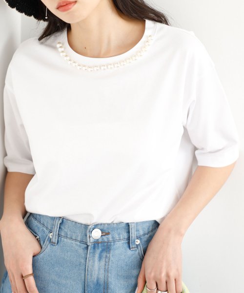 GeeRA(ジーラ)/綿素材ネックレスデザインTシャツ/img01