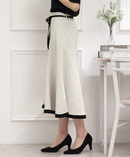 Couture Brooch(クチュールブローチ)/【きちんと見え、着映えスカート】サマーツィードフレアスカート/img30