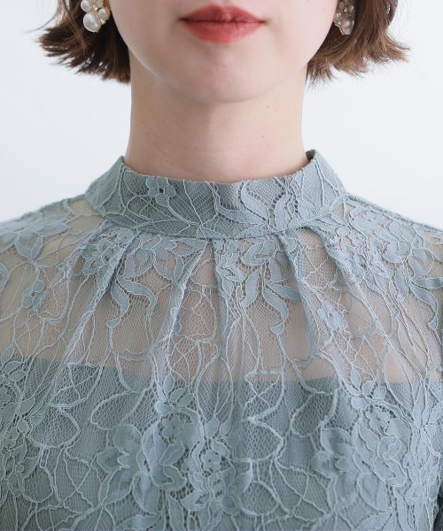 バックリボンシャーリングレース2wayドレス 