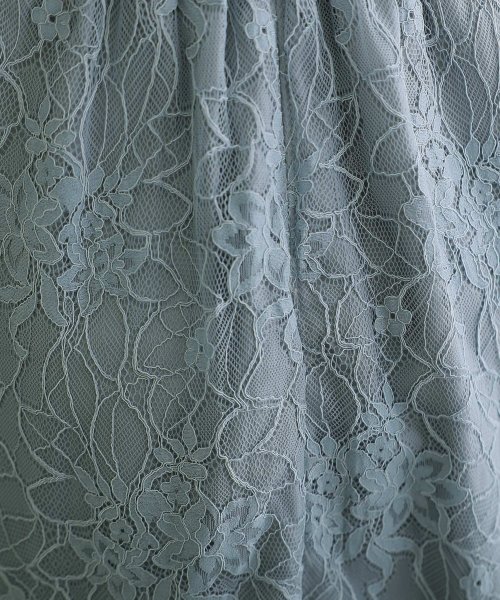 バックリボンシャーリングレース2wayドレス 