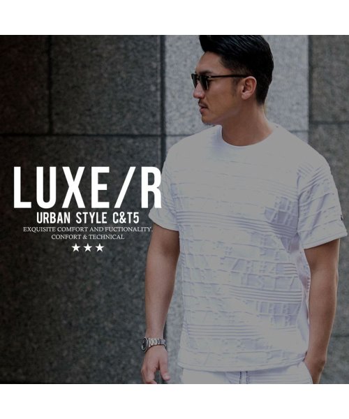 SB Select(エスビーセレクト)/LUXE/R ふくれジャガード半袖Tシャツ/img13