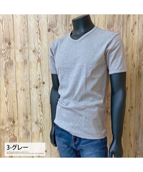 TopIsm(トップイズム)/AVIREX アビレックス Tシャツ メンズ 半袖 テレコリブ VネックTシャツ 無地 デイリーインナー カットソー/img06