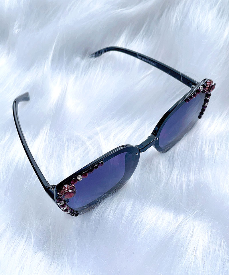 サングラス 黒 メガネ ビックフレーム 小顔効果 韓国 オシャレ 紫外線