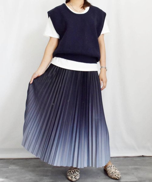 ARGO TOKYO(アルゴトウキョウ)/Discolor Accordion Pleats Skirt 222018 変色アコーデイオンプリーツスカート/img20