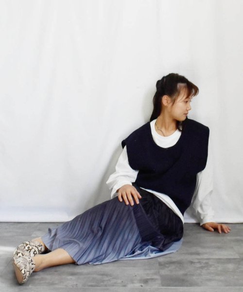 ARGO TOKYO(アルゴトウキョウ)/Discolor Accordion Pleats Skirt 222018 変色アコーデイオンプリーツスカート/img30