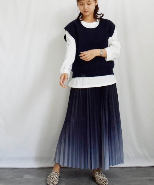 ARGO TOKYO(アルゴトウキョウ)/Discolor Accordion Pleats Skirt 222018 変色アコーデイオンプリーツスカート/img35