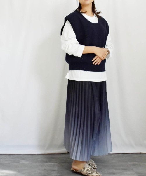 ARGO TOKYO(アルゴトウキョウ)/Discolor Accordion Pleats Skirt 222018 変色アコーデイオンプリーツスカート/img36
