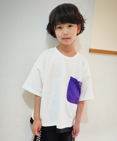 SHOO・LA・RUE(Kids) (シューラルーキッズ)/【110－140cm】裾レイヤード異素材ポケットTシャツ/img08