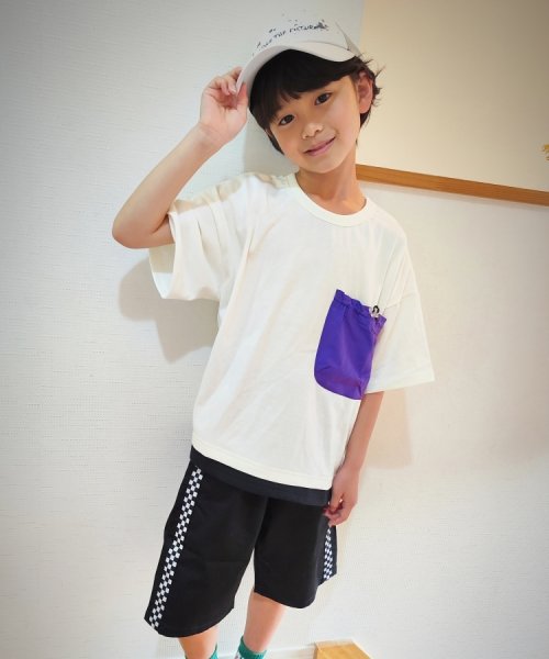 SHOO・LA・RUE(Kids) (シューラルーキッズ)/【110－140cm】裾レイヤード異素材ポケットTシャツ/img09