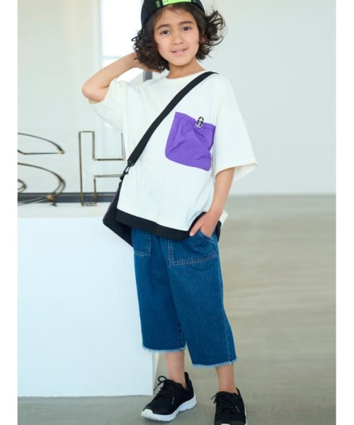 SHOO・LA・RUE(Kids) (シューラルーキッズ)/【110－140cm】裾レイヤード異素材ポケットTシャツ/img13