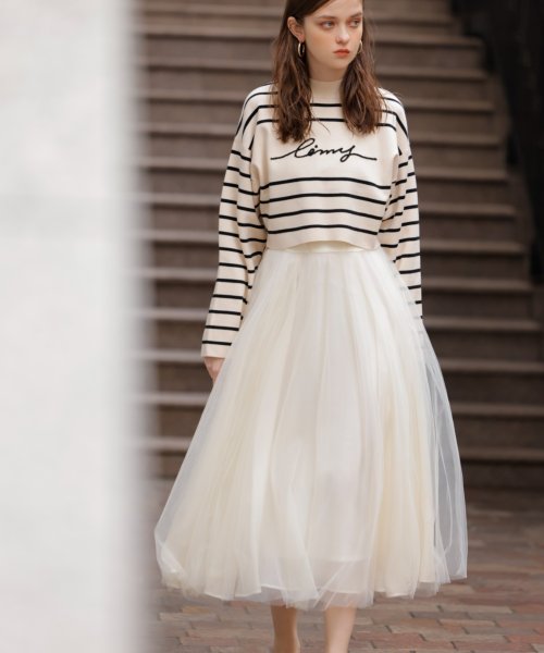 セール】コルセットデザインチュールボリュームスカート(505271062  
