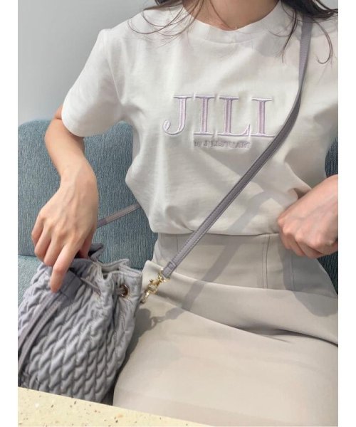 JILL by JILL STUART(ジル バイ ジル スチュアート)/シシュウロゴTシャツ　WEB限定カラー：バイカラー　ラベンダー/img34