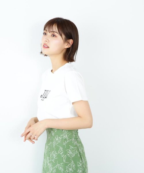 JILL by JILL STUART(ジル バイ ジル スチュアート)/シシュウロゴTシャツ　WEB限定カラー：バイカラー　ラベンダー/img41