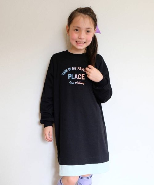 SHOO・LA・RUE(Kids) (シューラルーキッズ)/【110－140cm】ポンチレインボーフロッキーワンピース/img12