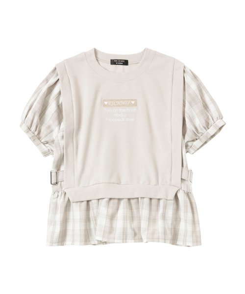 MAC HOUSE(kid's)(マックハウス（キッズ）)/RICH MIX リッチミックス チェックフェイクレイヤードTシャツ 335572116/img19