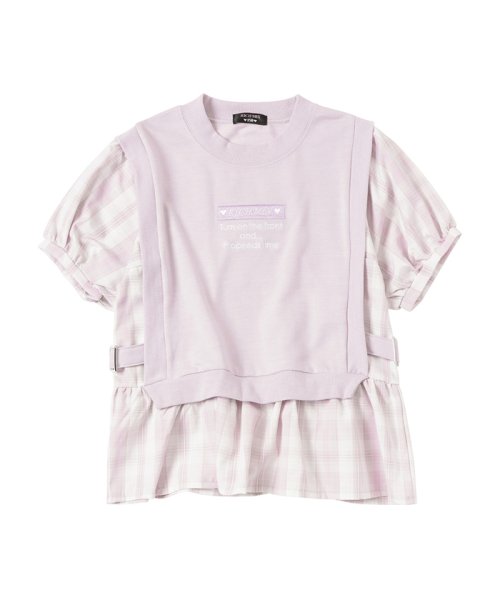 MAC HOUSE(kid's)(マックハウス（キッズ）)/RICH MIX リッチミックス チェックフェイクレイヤードTシャツ 335572116/img20