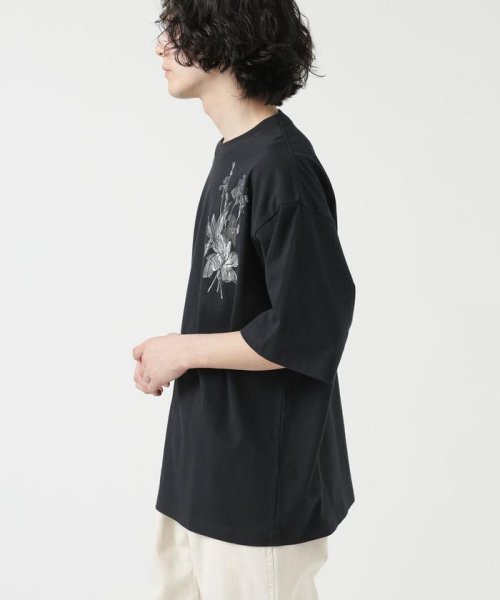 nano・universe(ナノ・ユニバース)/LB.04/フラワープリント刺繍Tシャツ/img03